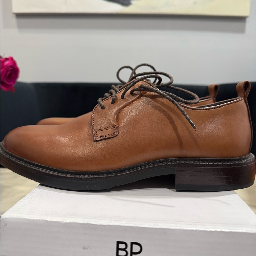 BP Men's Tan Leather Oxfords